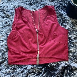 Burgundy Crop Tank